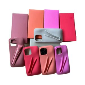 3D Lipstick Hole Design Silicone Shockproof Phone Case