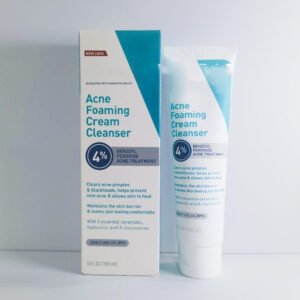 Acne Foaming Cream Cleanser 4% Benzoyl Peroxide Acne Treatment